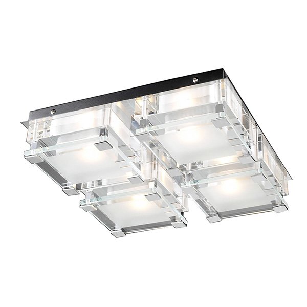 12 1/2" Ceiling Light in Polished Chrome with Clear Glass