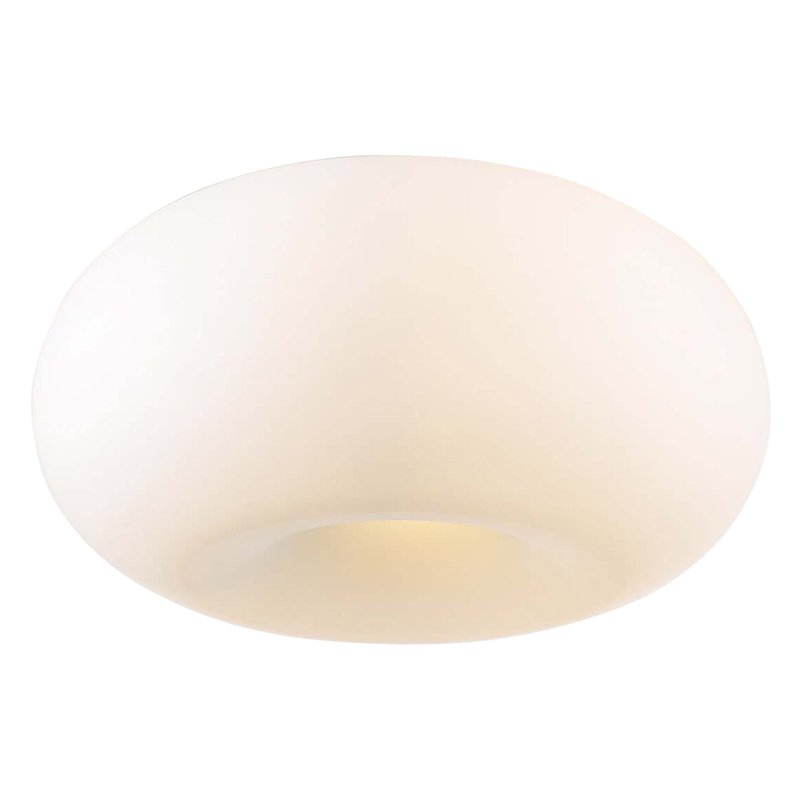 18 1/2" Ceiling Light in Satin Nickel with Matte Opal Glass