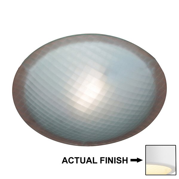 CFL 12" Flush Ceiling Light in Polished Chrome with Chequered Glass