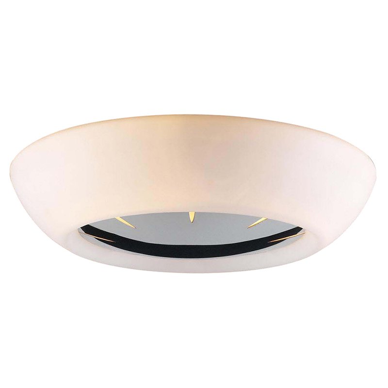 Ceiling Light in Polished Chrome with Matte Opal Glass