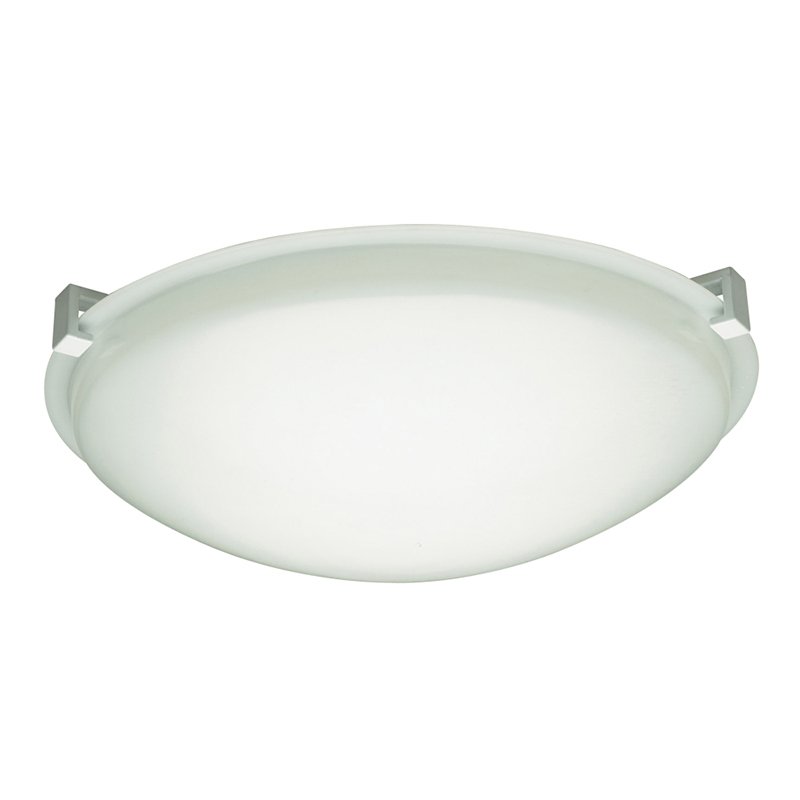 CFL 12" Flush Ceiling Light in White with Frost Glass
