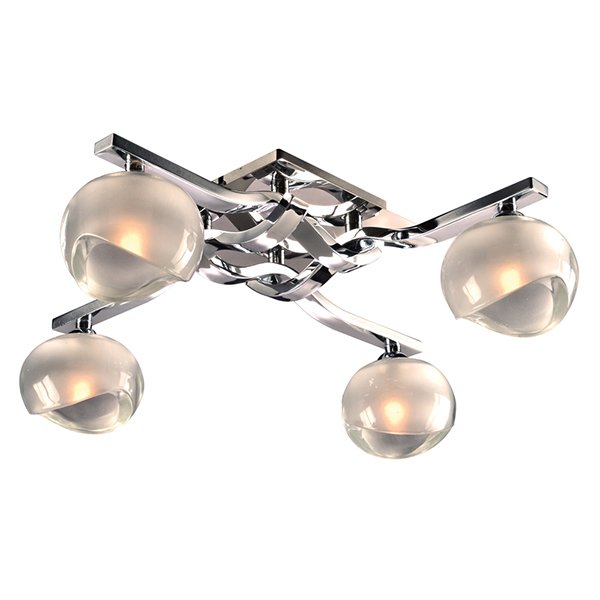 4 Light Wall Sconce in Polished Chrome