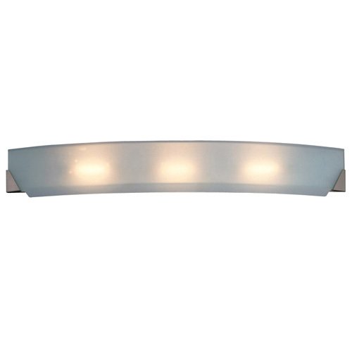 CFL Triple Vanity Light in Polished Chrome with Acid Frost Glass