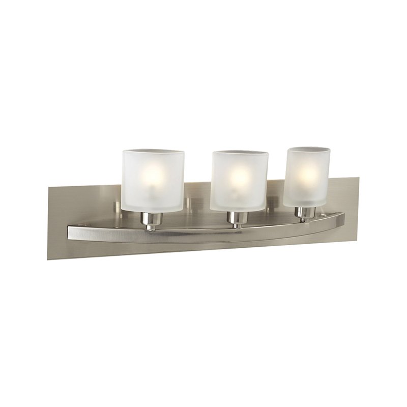 19 3/4" Wall Light in Satin Nickel with Frost Glass