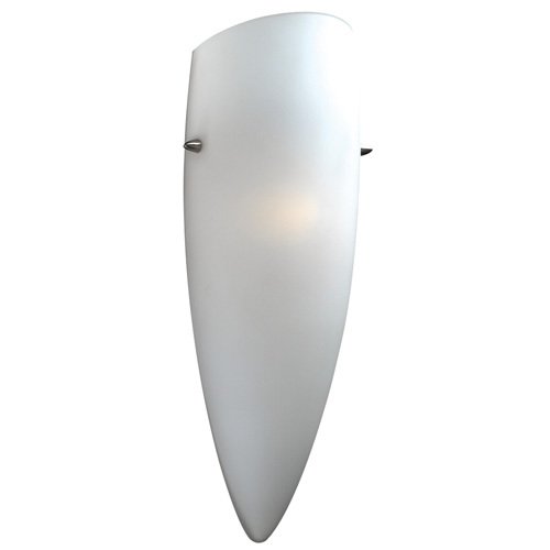 CFL Single Wall Sconce in Satin Nickel with Matte Opal Glass