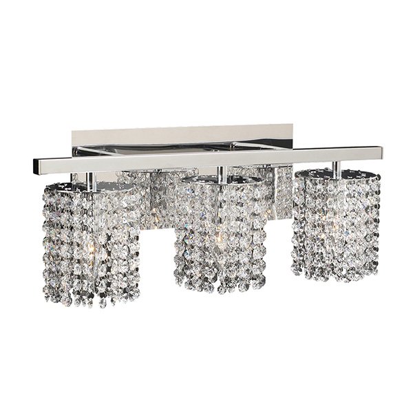 Wall Light in Polished Chrome with Asfour Handcut Crystal