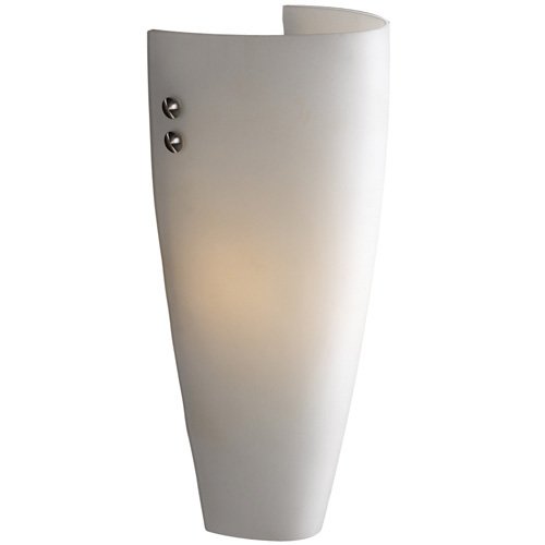 CFL Single Wall Sconce in Polished Chrome with Matte Opal Glass
