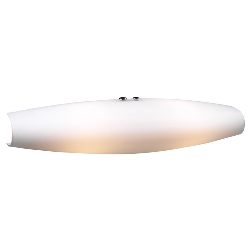 4 3/4" Wall Light with CFL Bulbs in Polished Chrome with Matte Opal Glass