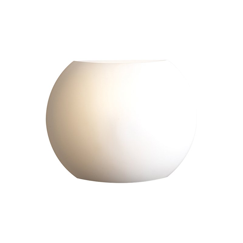 Wall Light in Satin Nickel with Matte Opal Glass