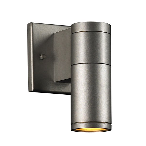 4 1/2" Wall Light in Aluminum with Clear Glass