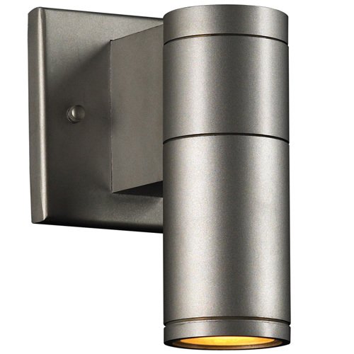 CFL 4 1/2" Exterior Light in Aluminum with Clear Glass
