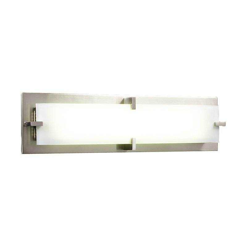 27" Wall Light in Satin Nickel with Frost Glass
