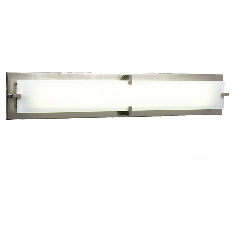 39" Wall Light in Satin Nickel with Frost Glass