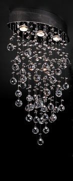 17" Chandelier in Polished Chrome with Asfour Handcut Crystal