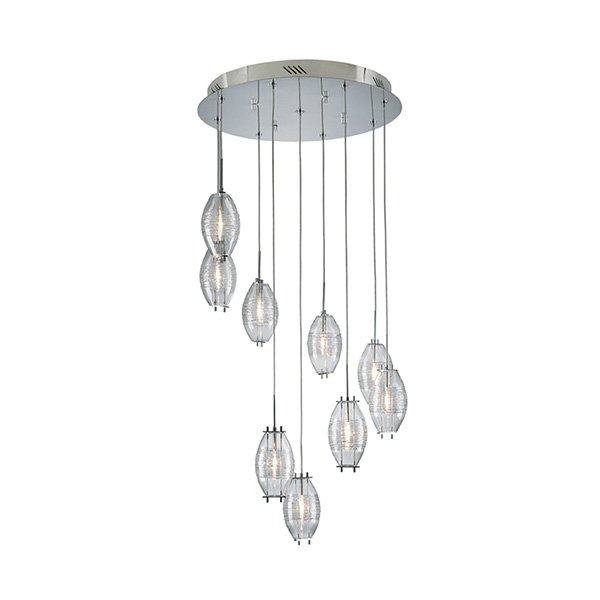 20" Chandelier in Polished Chrome with Clear Glass