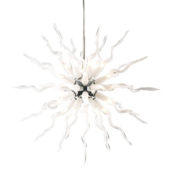 33" Chandelier in Polished Chrome with Frost Glass