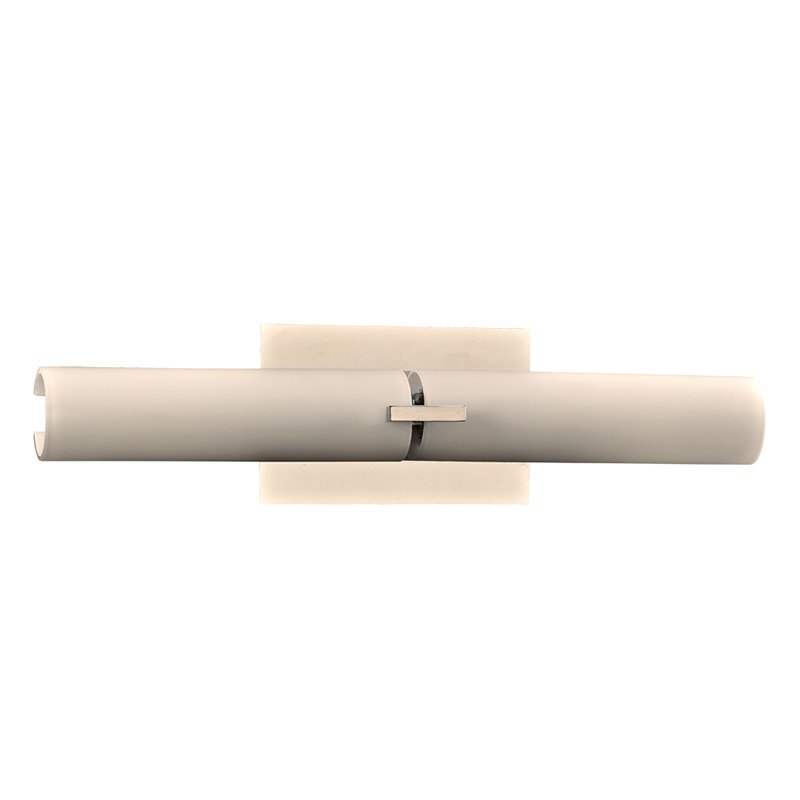 4 1/2" X 19 1/2" Wall Light in Satin Nickel with Matte Opal Glass