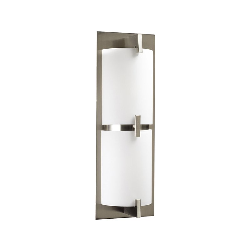 5 3/4" Wall Light in Satin Nickel with Matte Opal Glass