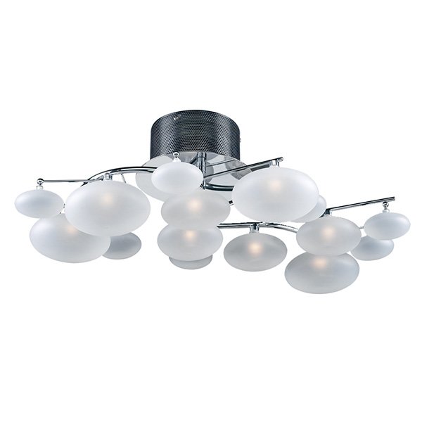 Ceiling Light in Polished Chrome with Frost Glass