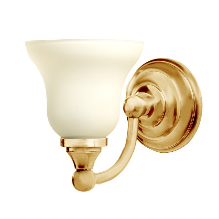 Single Wall Light in Polished Brass